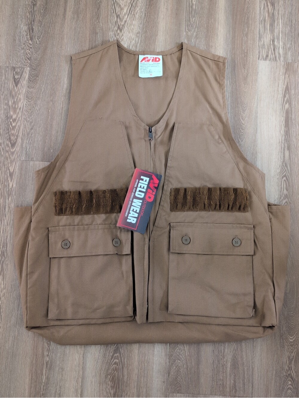 VTG Avid Outdoor Vintage Tan Gamebag Utility Country Hunting Shooting Vest M NEW